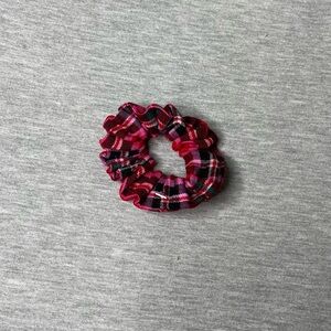 Victoria's Secret Flannel Lipstick Bold Lurex Plaid Scrunchie